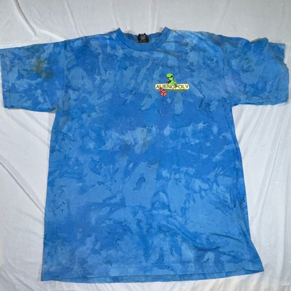 Vintage 90's Alienopoly Parody Tie Dye Tee • By Z Screenprints • size XL - Picture 2 of 11
